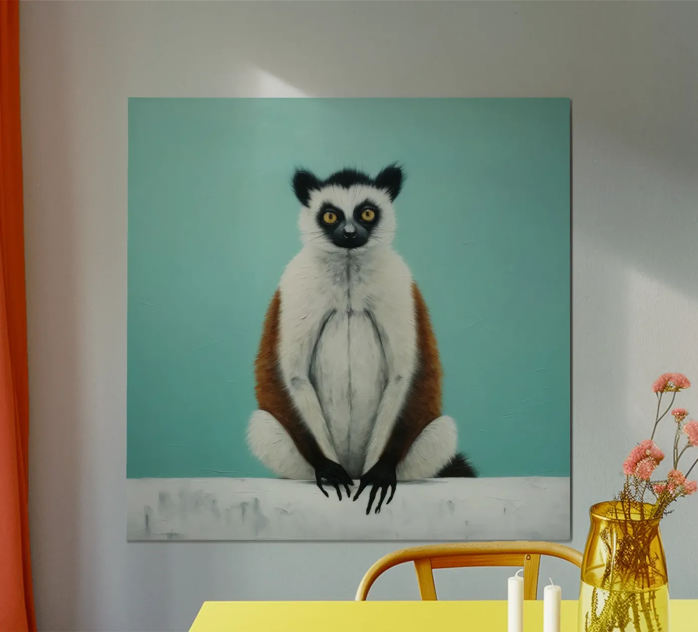 Minimal Lemur poster da Minimal Animal Art