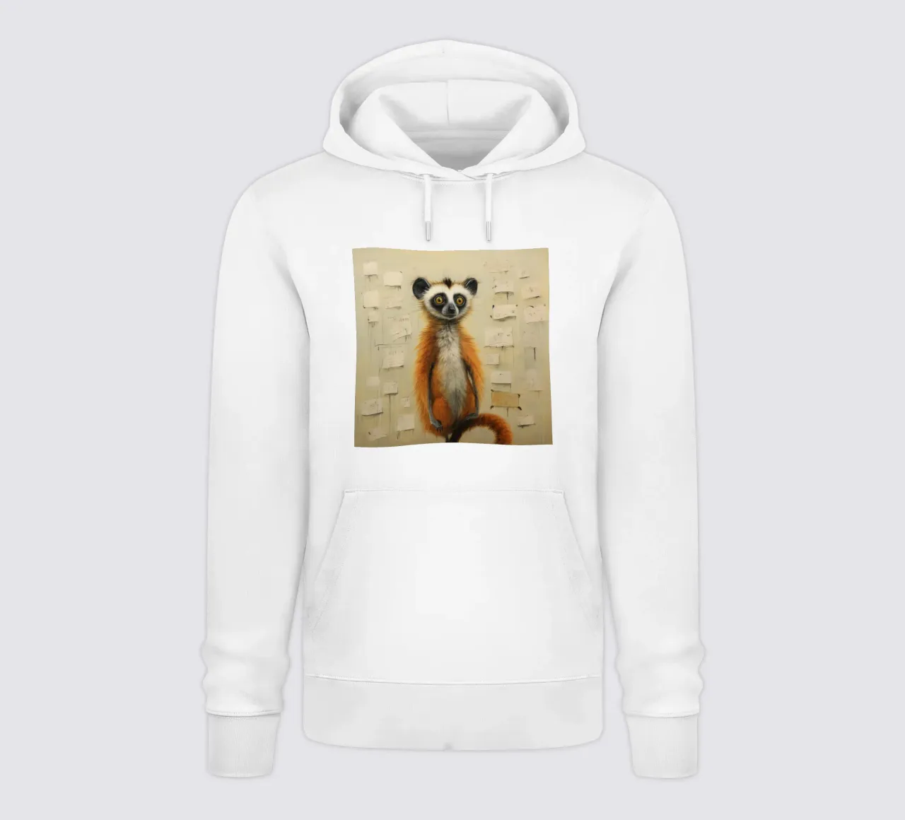 Lemure minimo 4 felpa con cappuccio da Minimal Animal Art