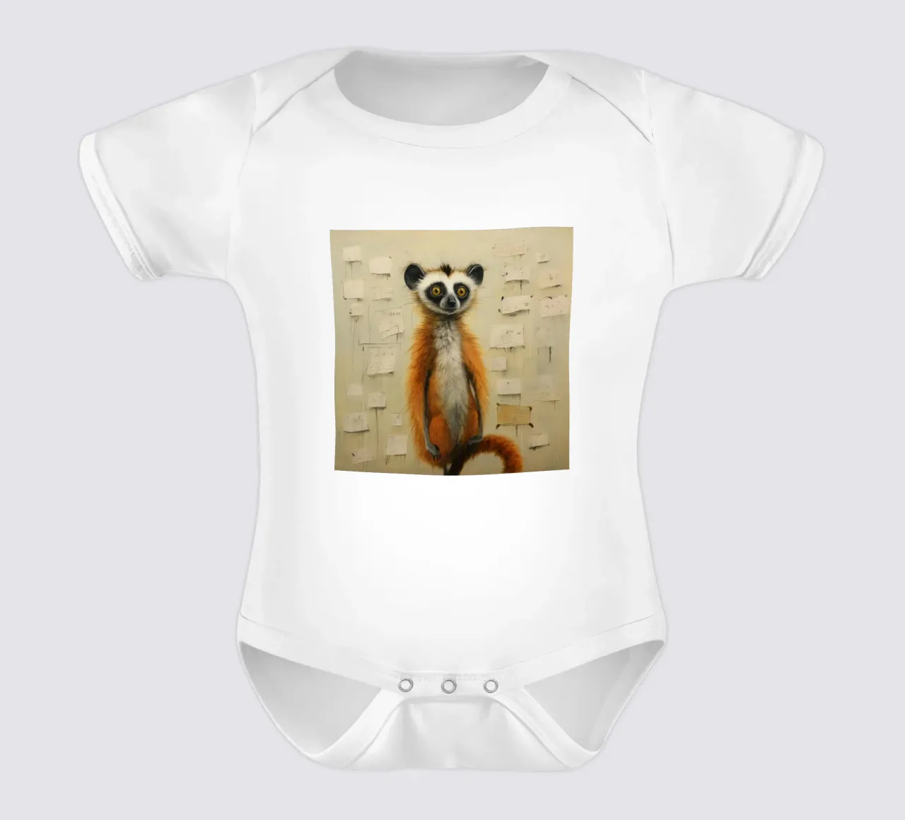 Lemure minimo 4 body neonato maniche corte da Minimal Animal Art