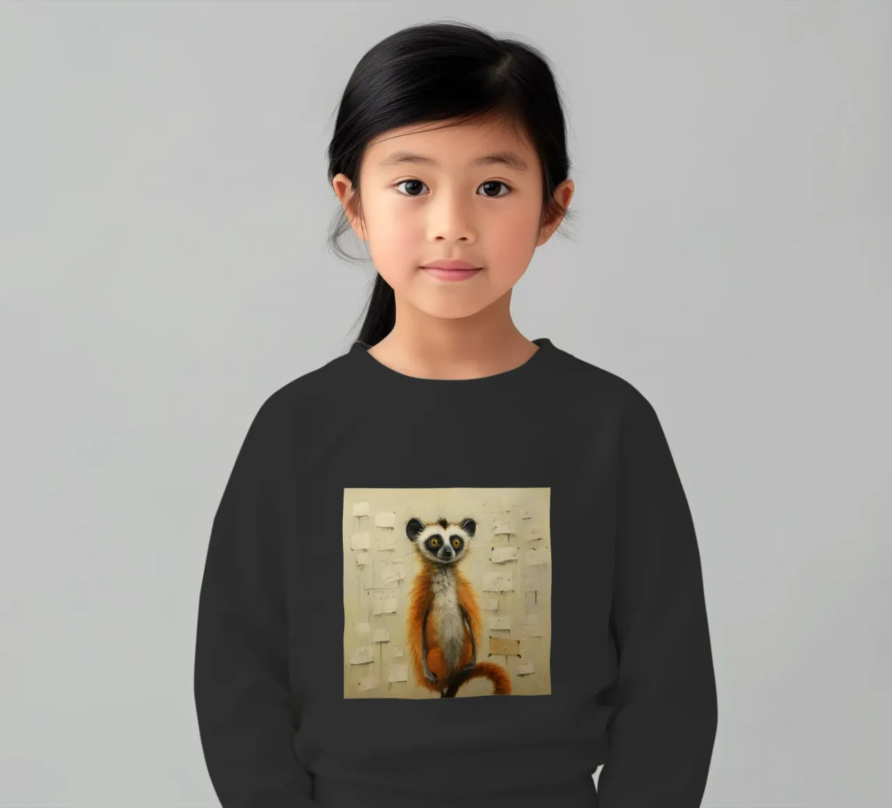 Lemure minimo 4 felpa bambino da Minimal Animal Art