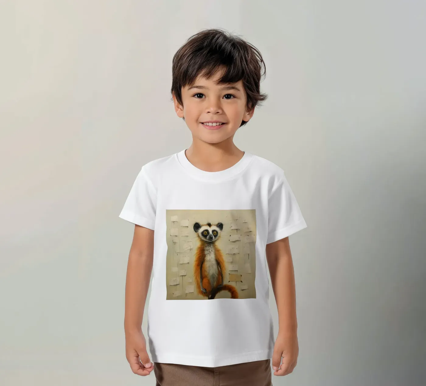 Minimo Lemur t-shirt bambini da Minimal Animal Art