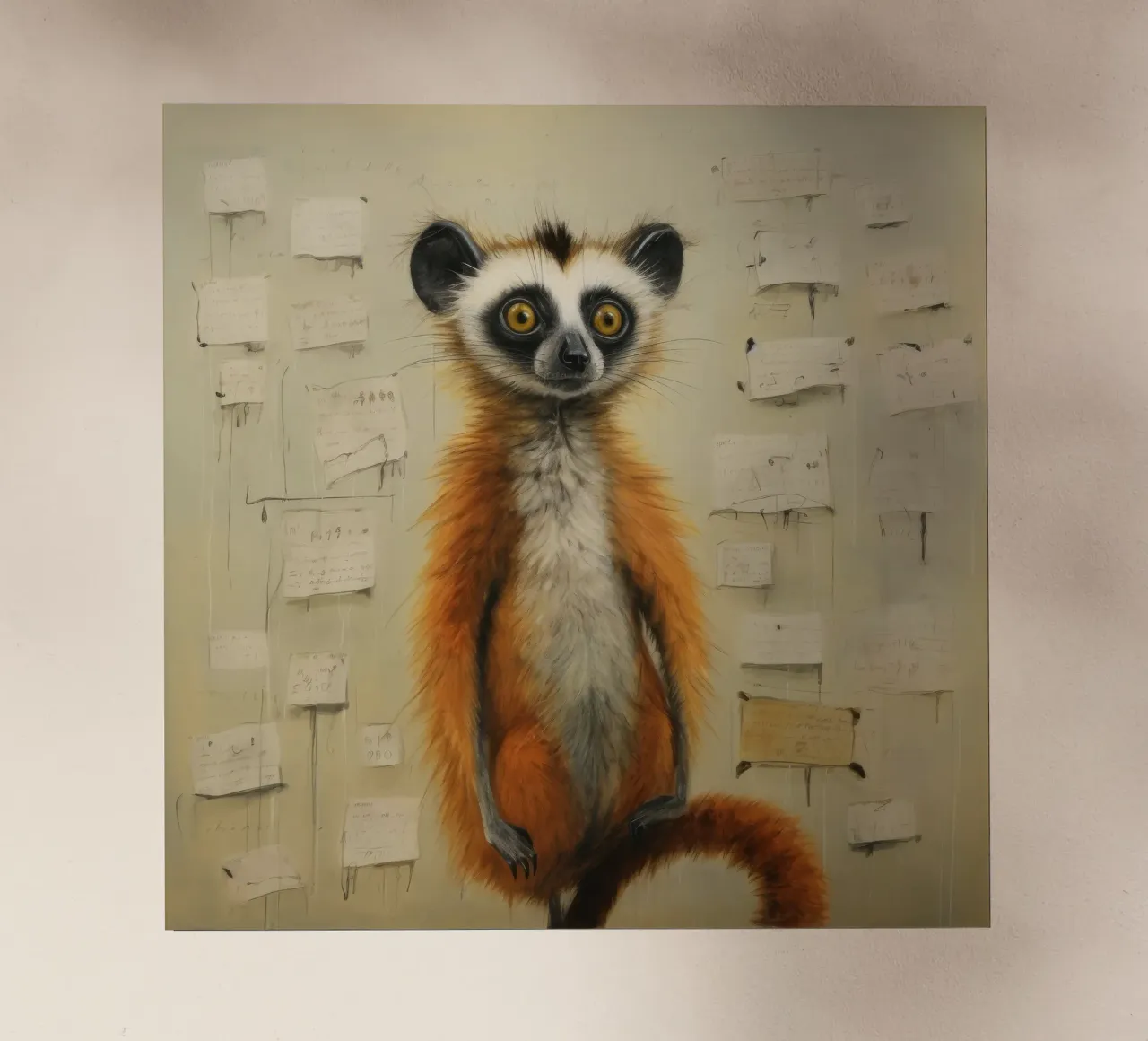 Lemure minimo 4 pellicola backlit da Minimal Animal Art