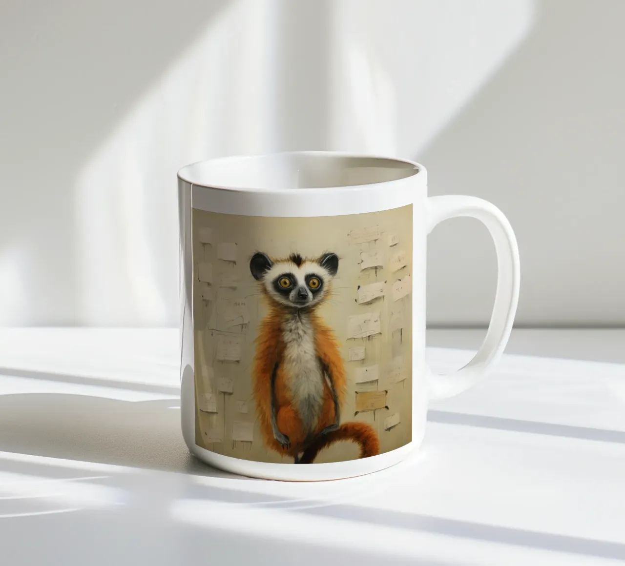 Lemure minimo 4 tazza in ceramica da Minimal Animal Art