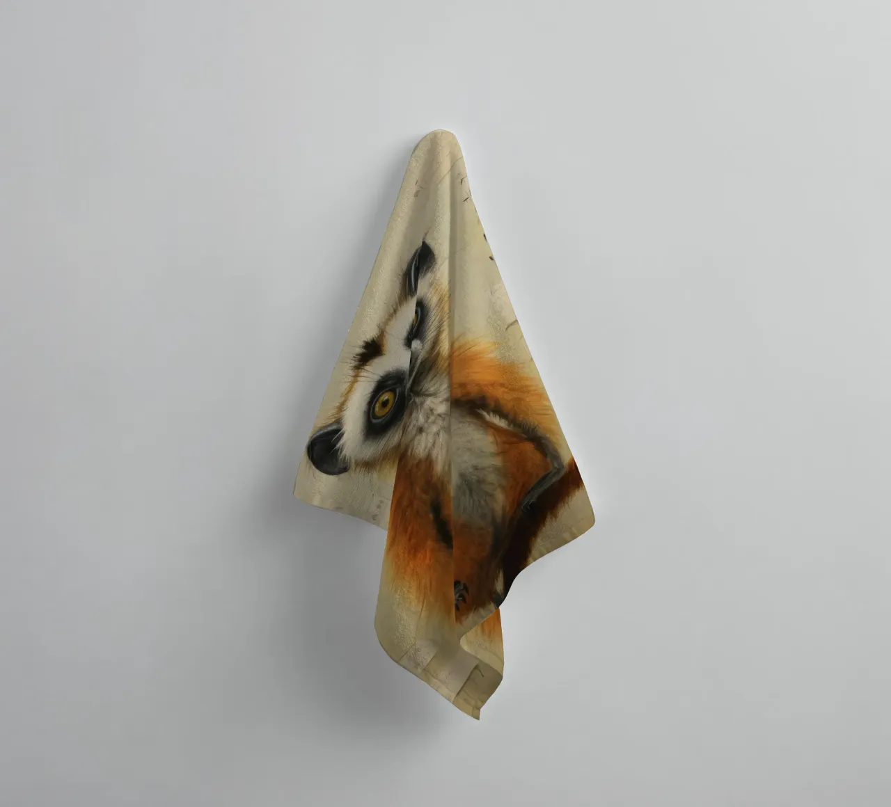 Lemure minimo 4 asciugamano da bagno da Minimal Animal Art