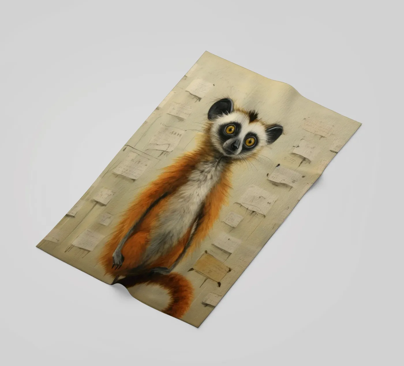 Minimo Lemur telo mare da Minimal Animal Art