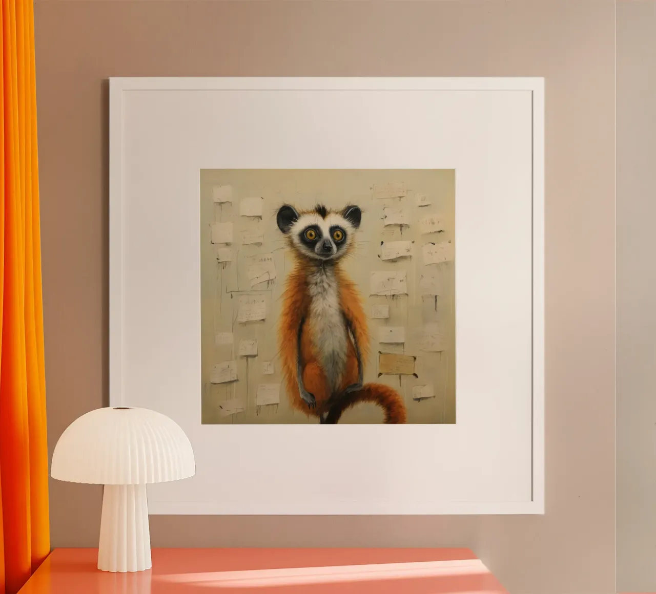 Lemure minimo 4 poster da Minimal Animal Art