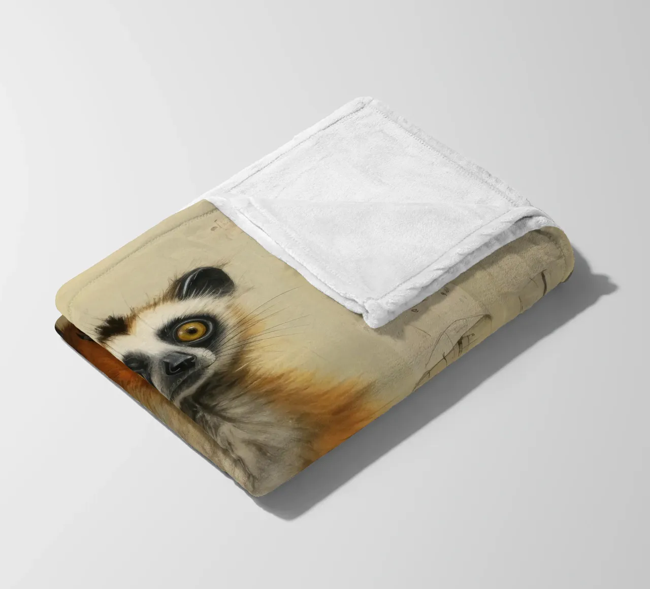 Lemure minimo 4 coperta in pile da Minimal Animal Art