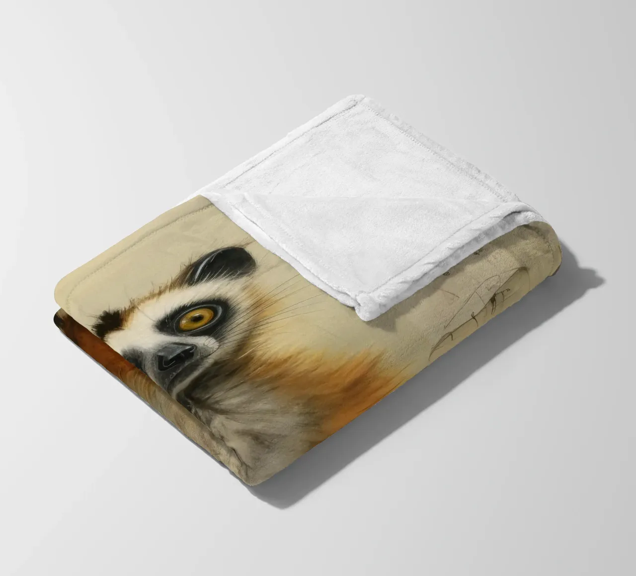 Lemure minimo 4 coperta in pile da Minimal Animal Art