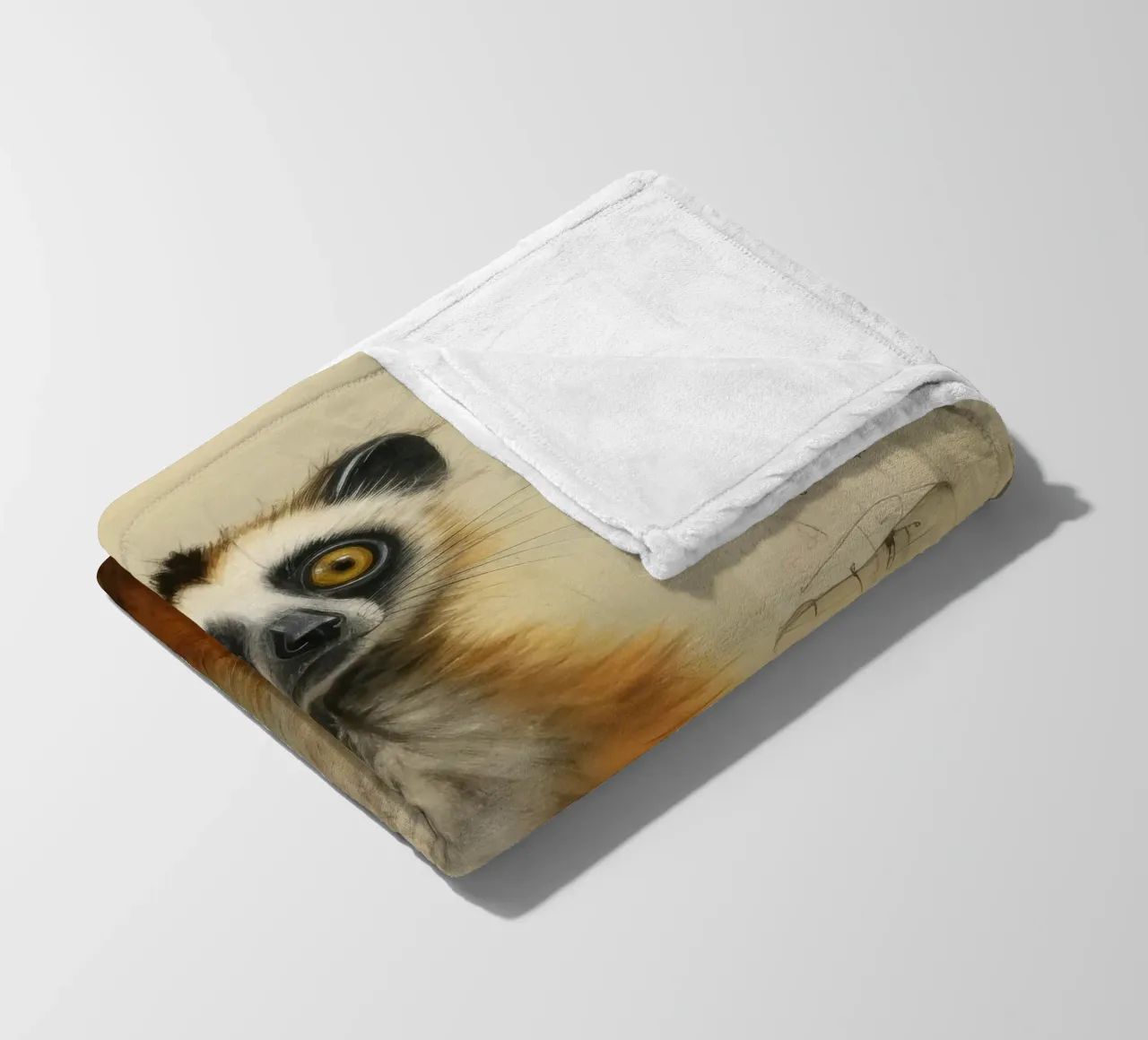 Lemure minimo 4 coperta in pile da Minimal Animal Art