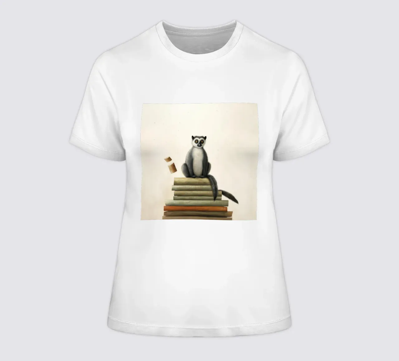 Lemure minimo 1 t-shirt da donna da Minimal Animal Art