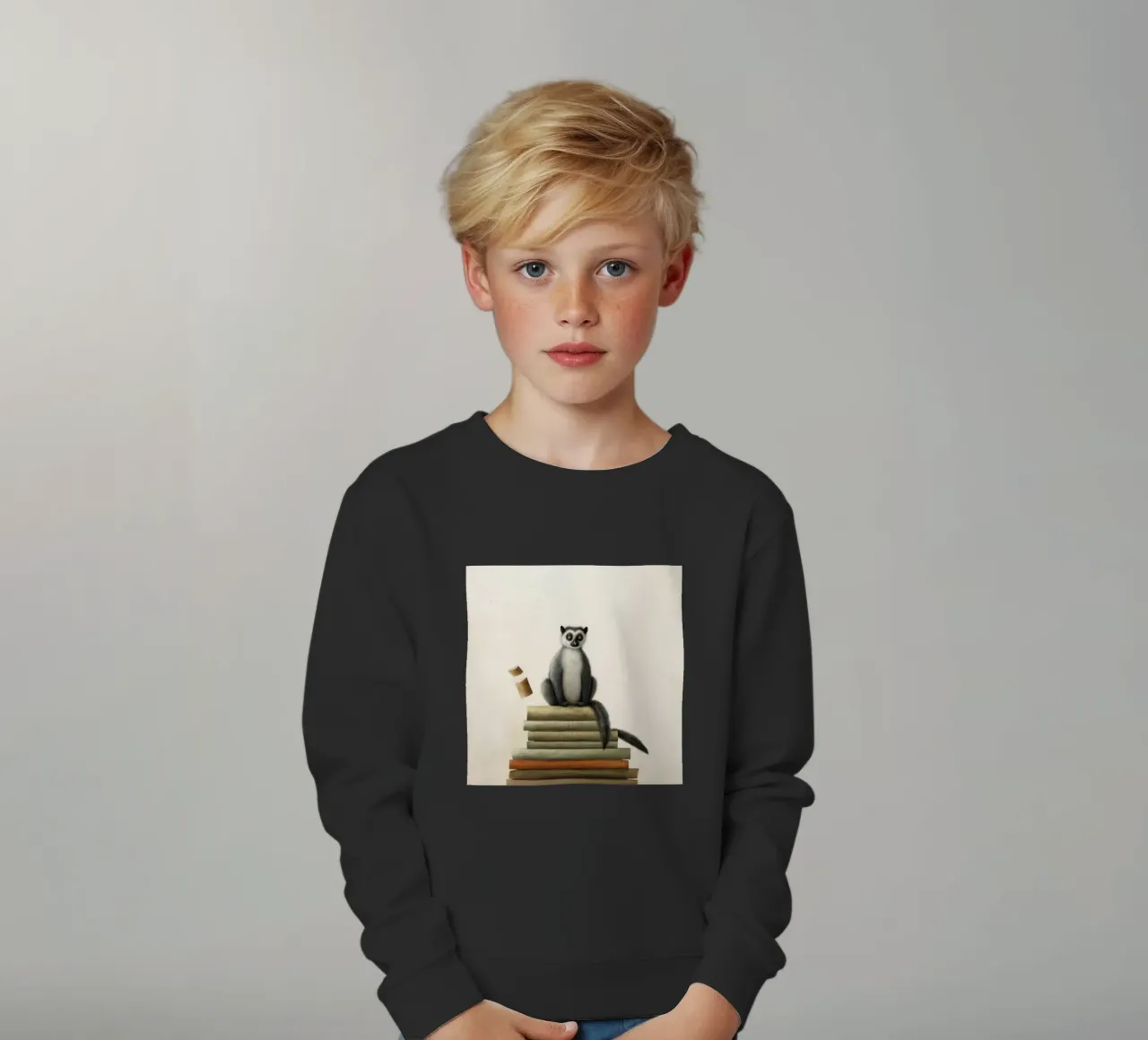 Lemure minimo 1 felpa bambino da Minimal Animal Art