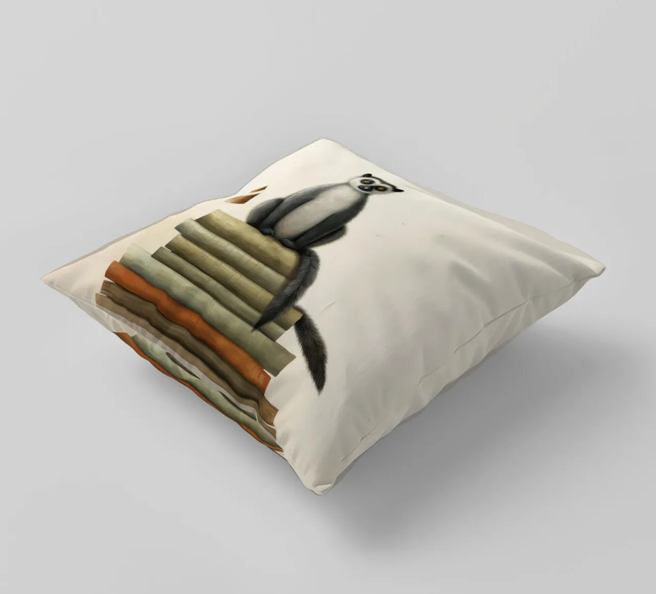 Lemure minimo 1 cuscino da Minimal Animal Art