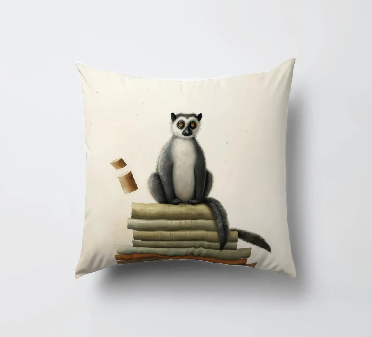 Lemure minimo 1 cuscino da Minimal Animal Art