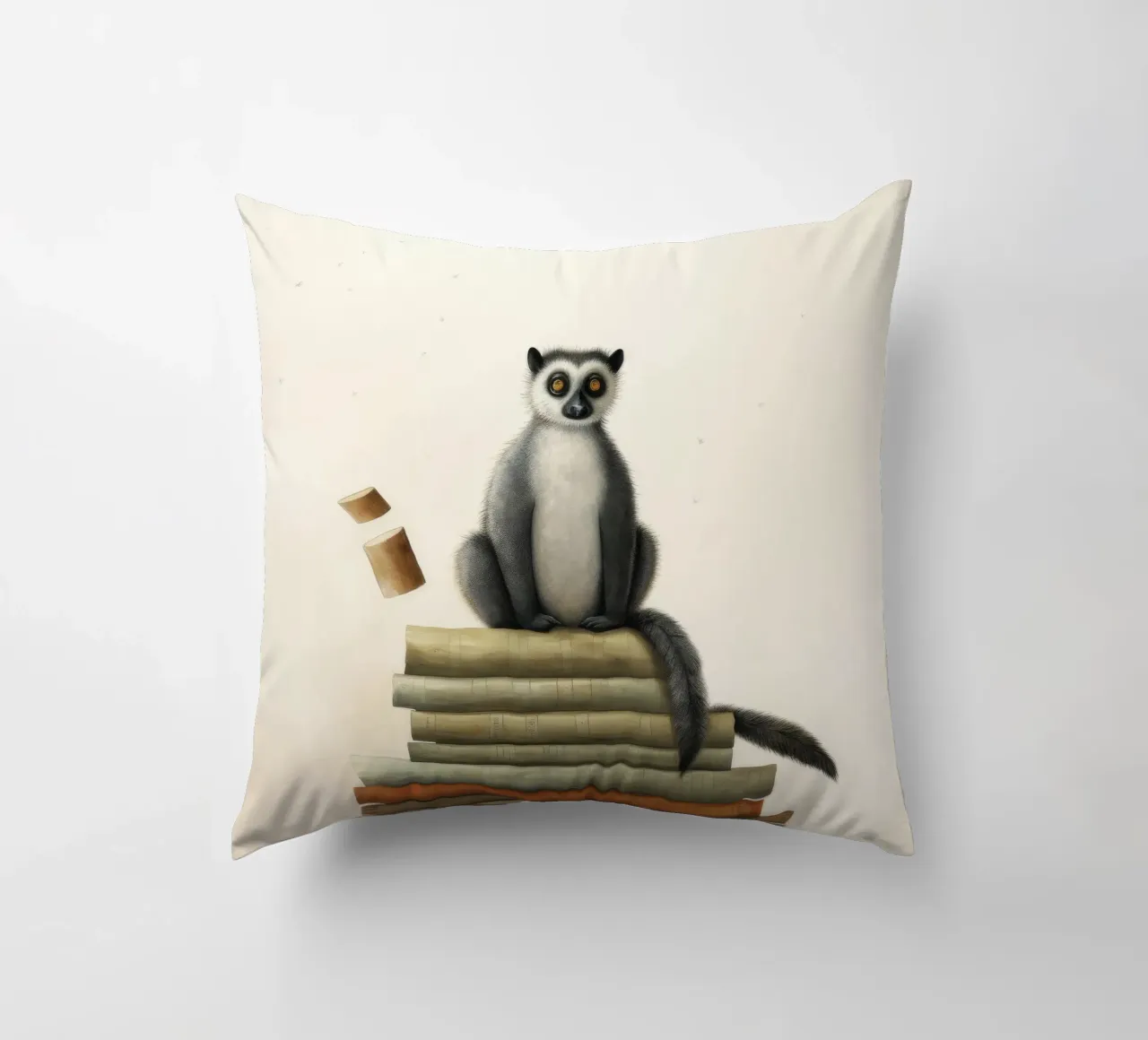 Lemure minimo 1 cuscino da Minimal Animal Art
