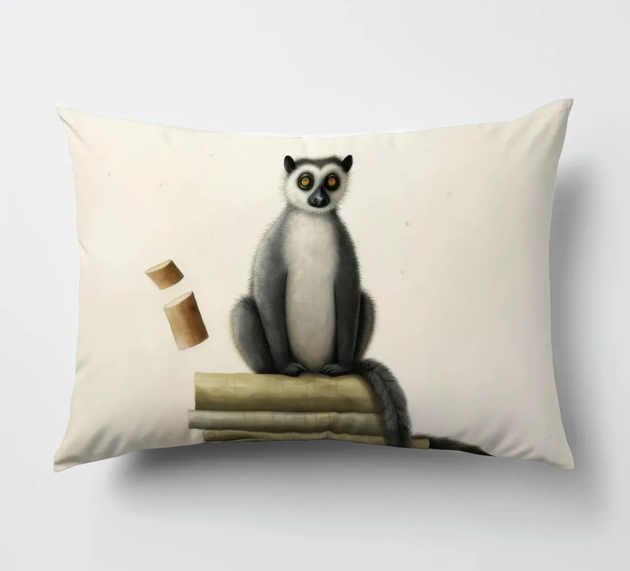 Lemure minimo 1 cuscino da Minimal Animal Art