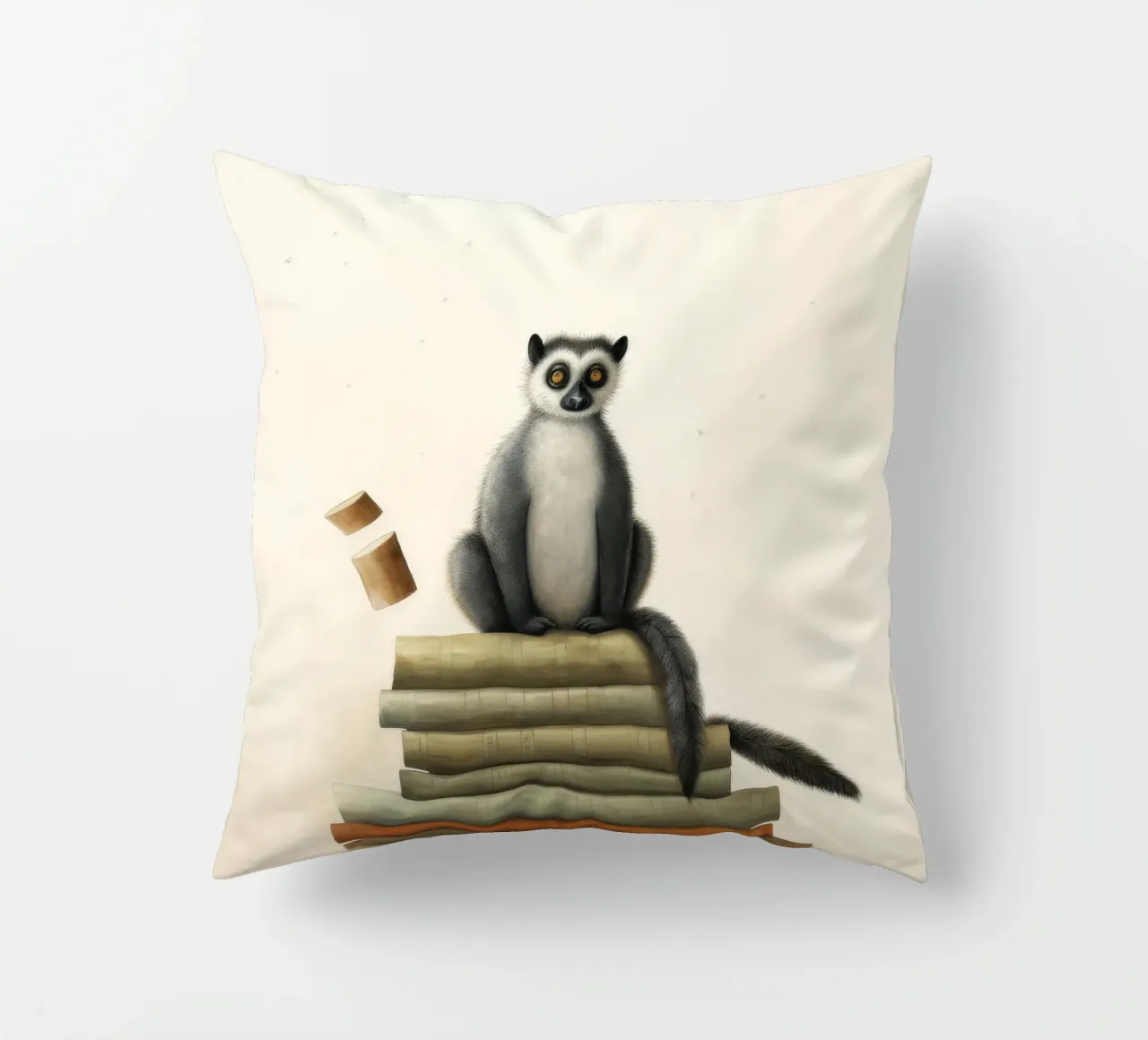 Lemure minimo 1 cuscino da Minimal Animal Art