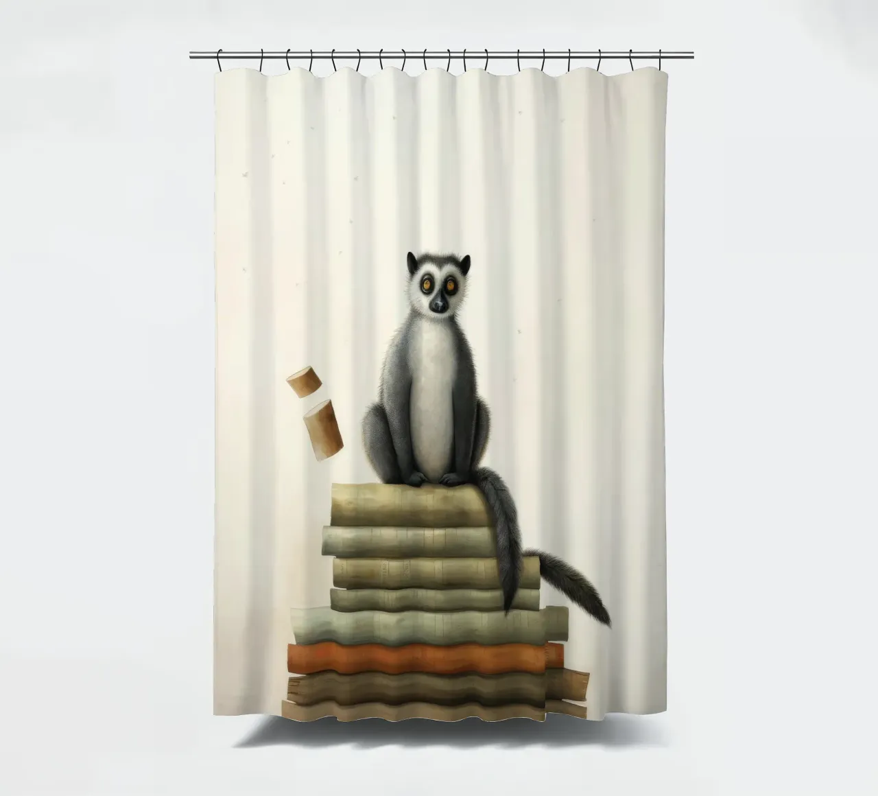 Lemure minimo 1 tenda da doccia da Minimal Animal Art