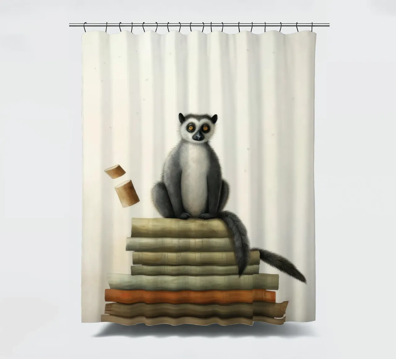 Lemure minimo 1 tenda da doccia da Minimal Animal Art