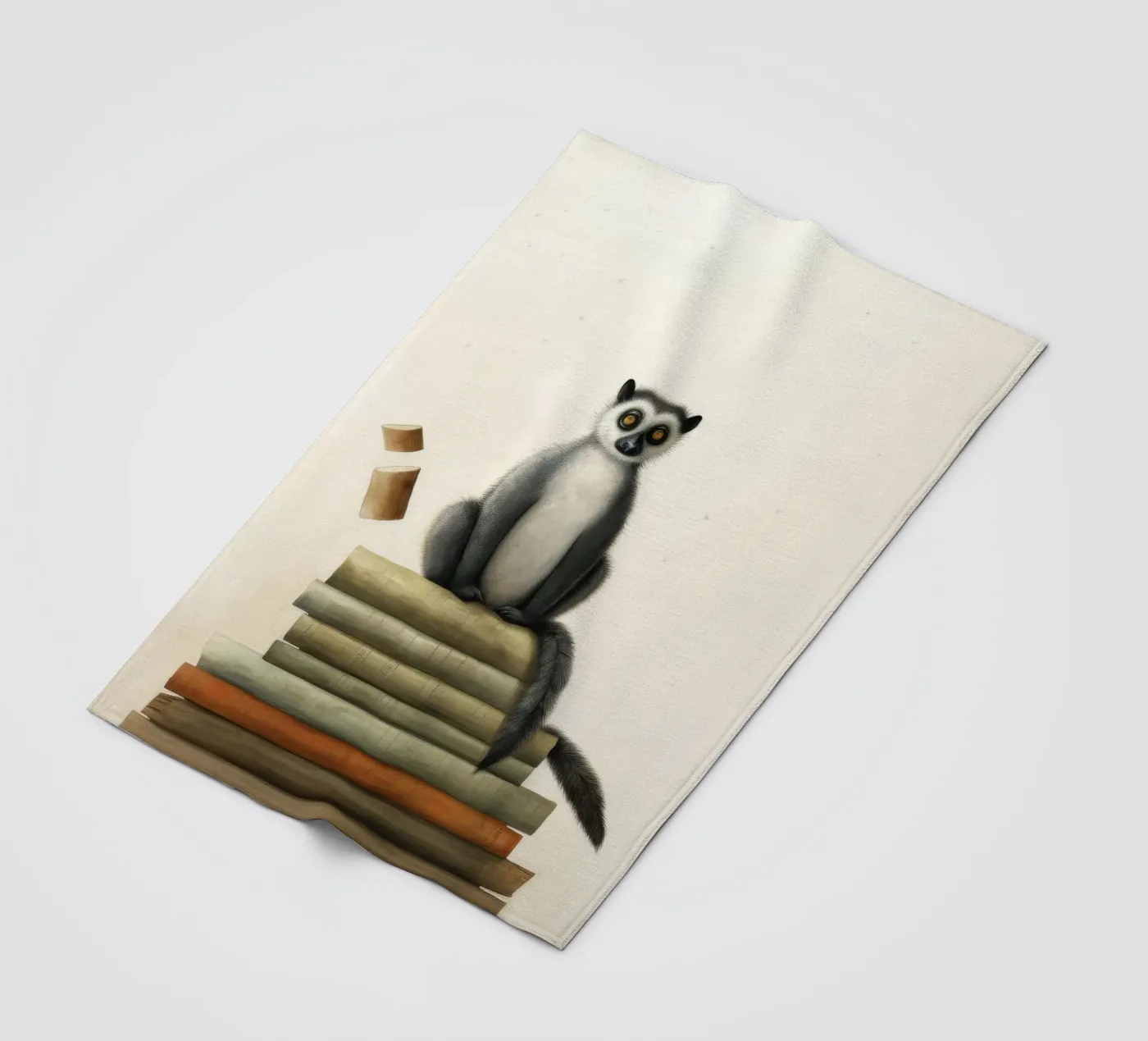 Minimo Lemur coperta in pile da Minimal Animal Art