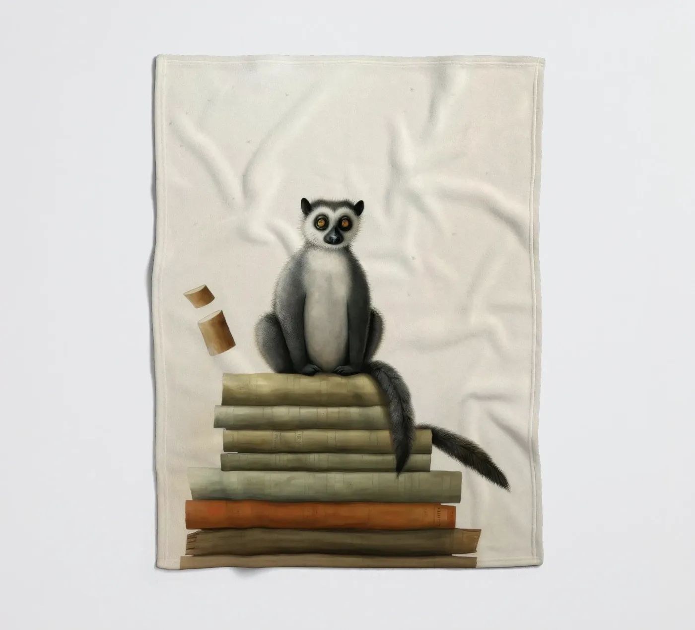 Minimo Lemur coperta in pile da Minimal Animal Art