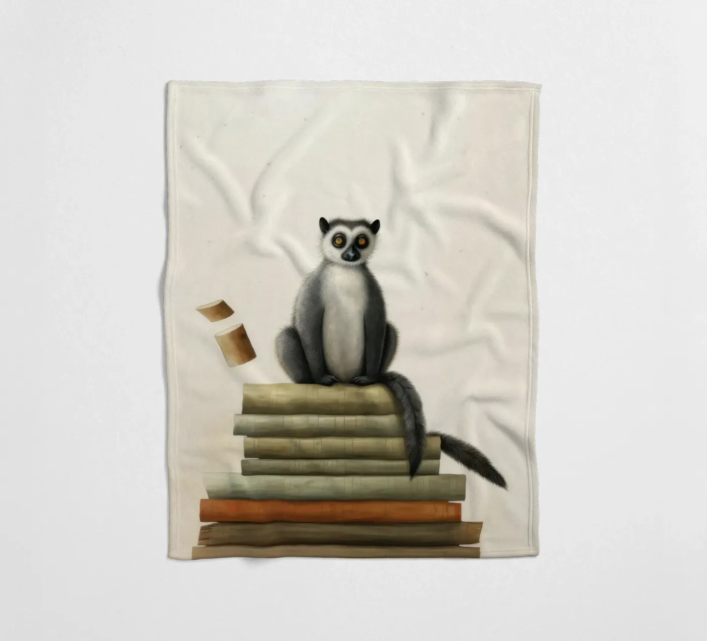 Minimo Lemur coperta in pile da Minimal Animal Art