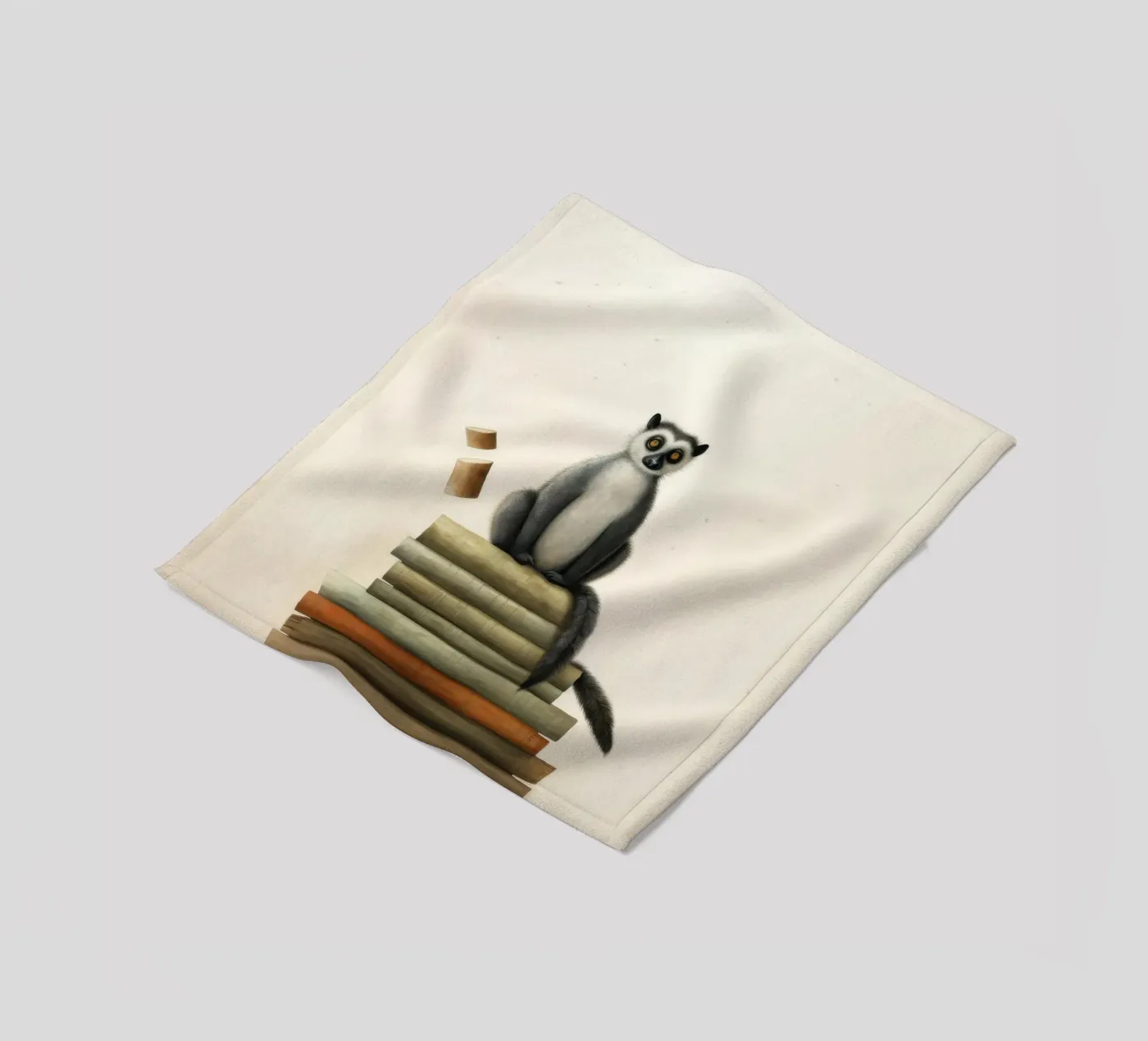 Minimo Lemur coperta in pile da Minimal Animal Art