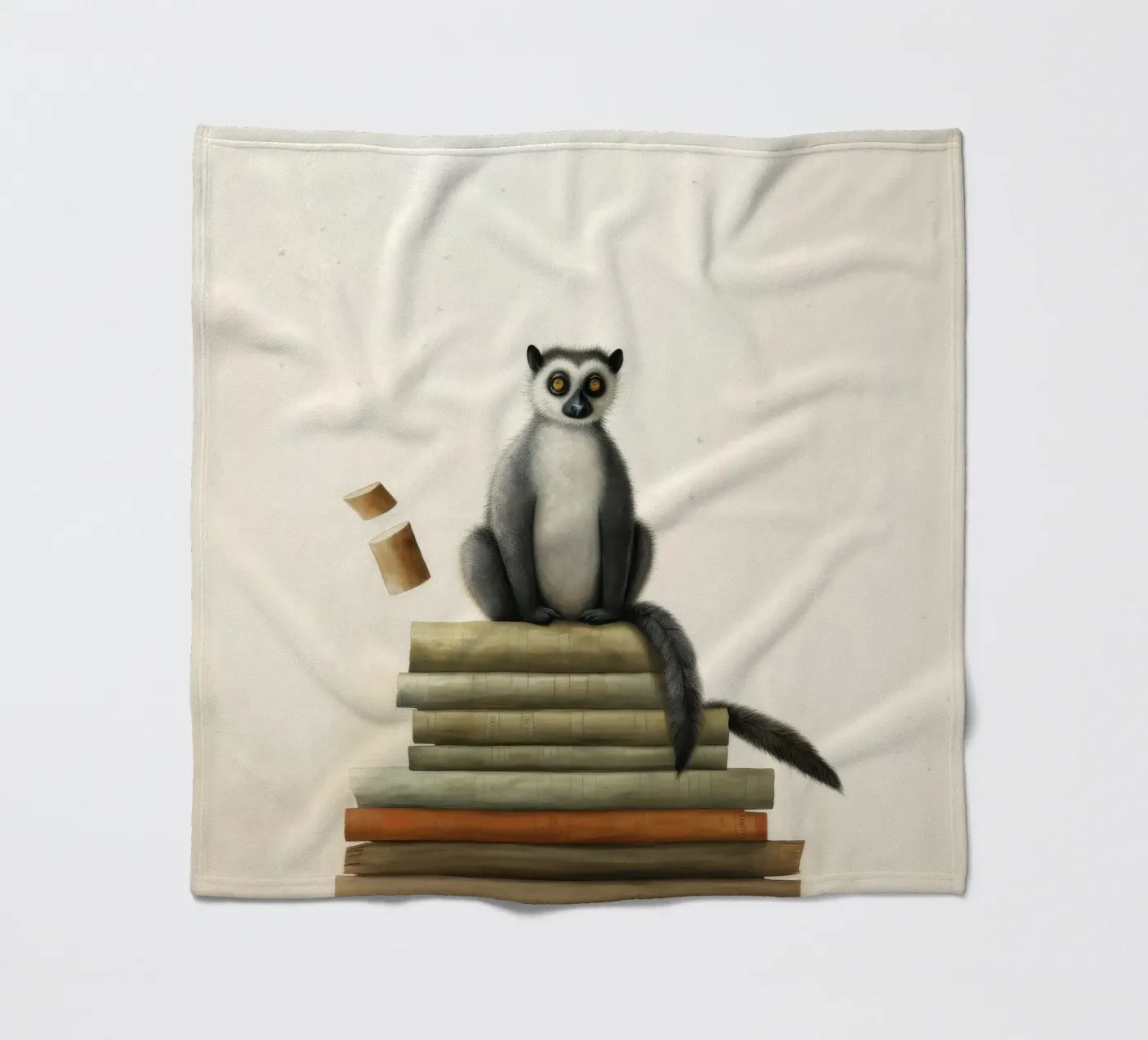 Minimo Lemur coperta in pile da Minimal Animal Art