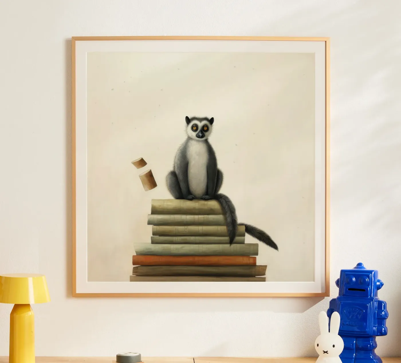 Minimal Lemur poster da Minimal Animal Art