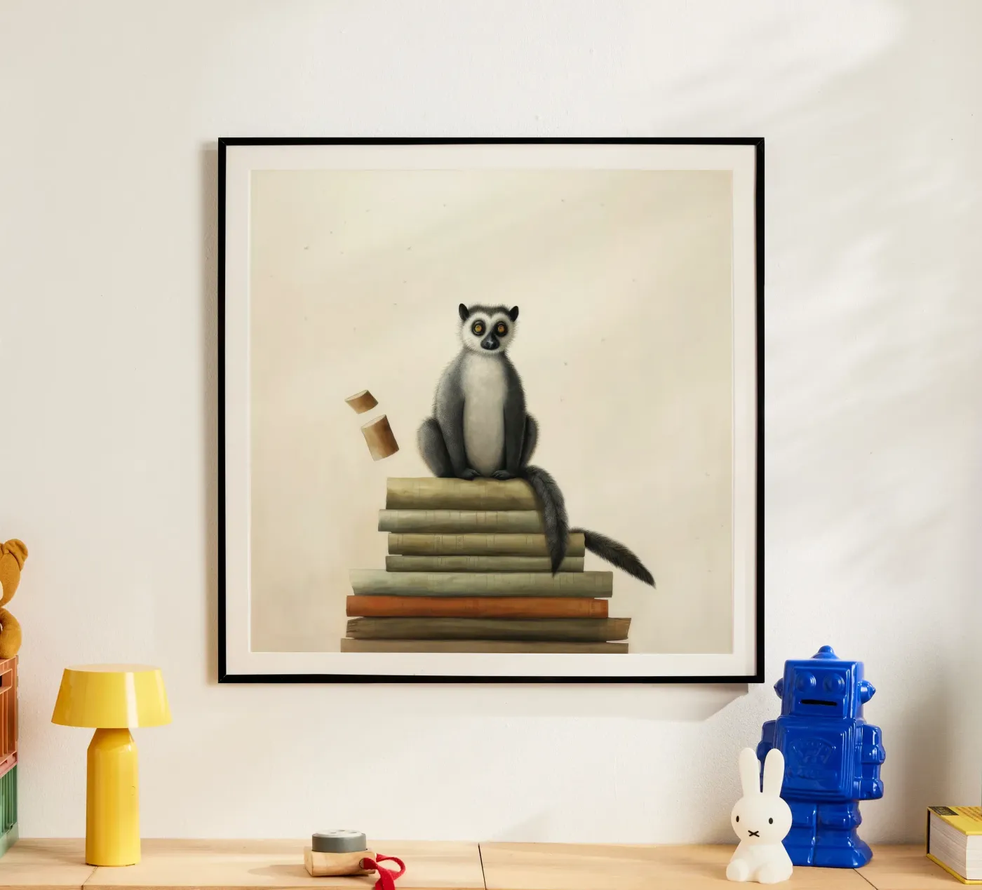 Minimal Lemur poster da Minimal Animal Art