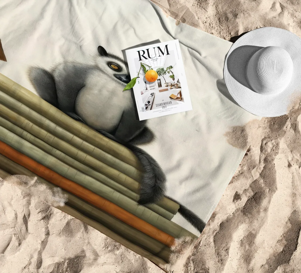 Lemure minimo 1 telo mare da Minimal Animal Art