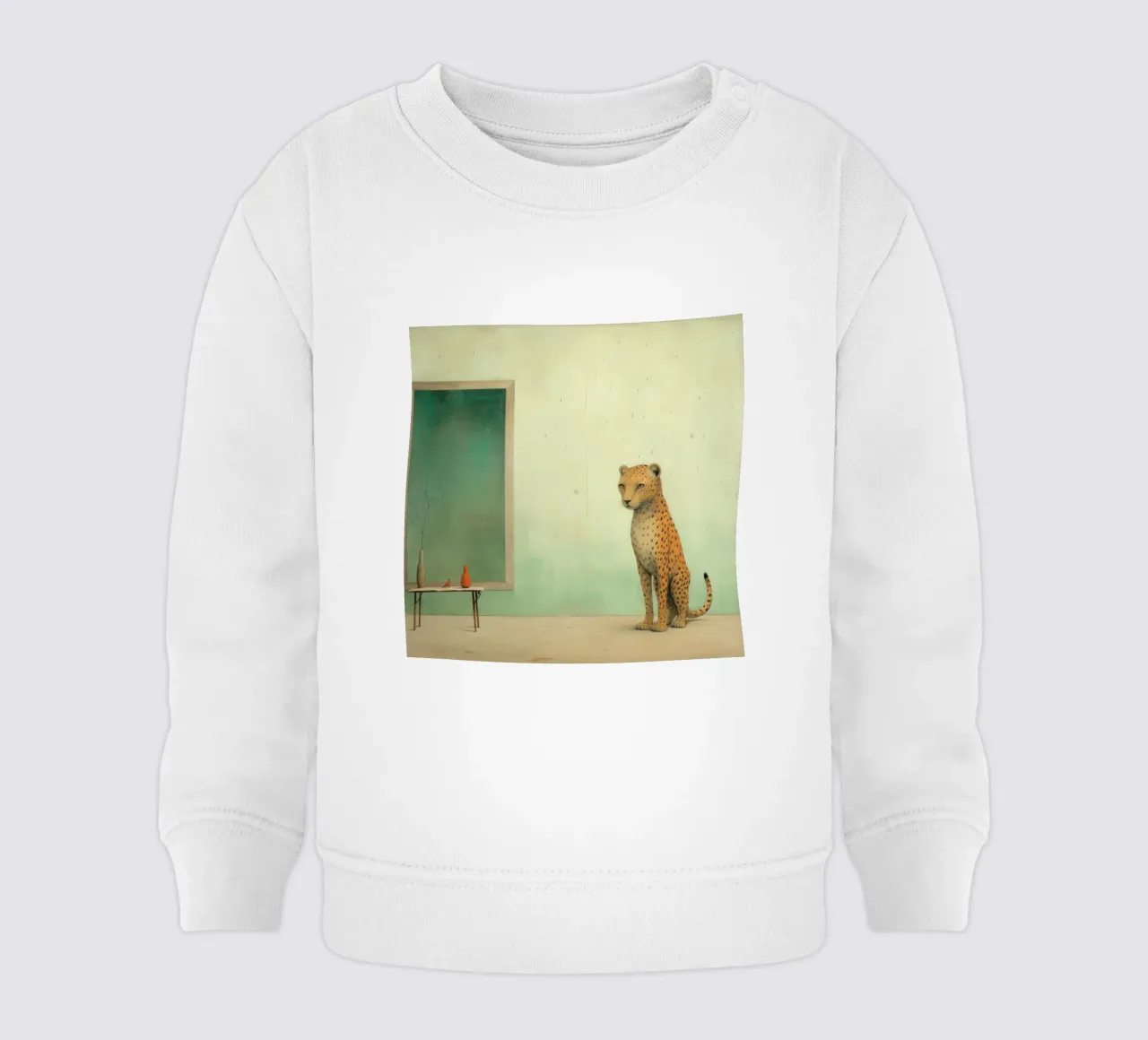 Minimal Leopard 2 felpa neonato da Minimal Animal Art