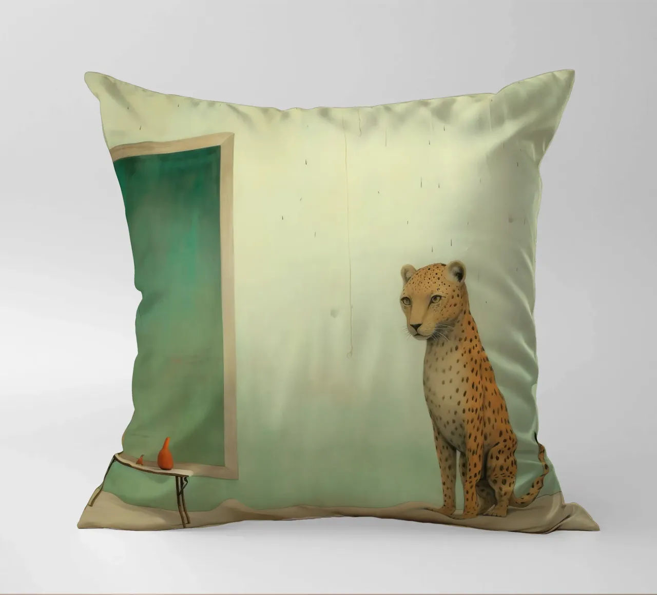 Minimal Leopard 2 cuscino da Minimal Animal Art