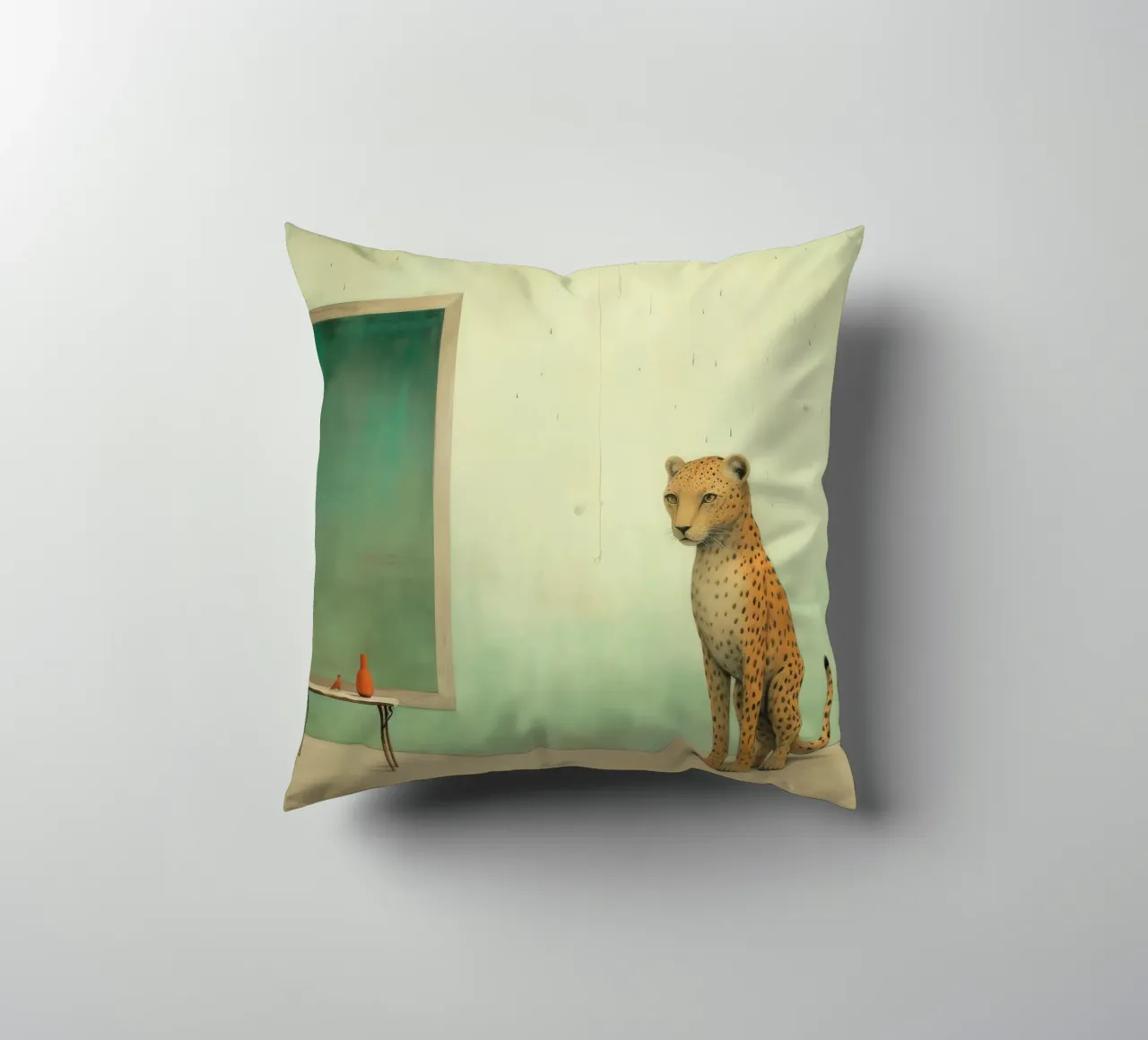 Minimal Leopard 2 cuscino da Minimal Animal Art