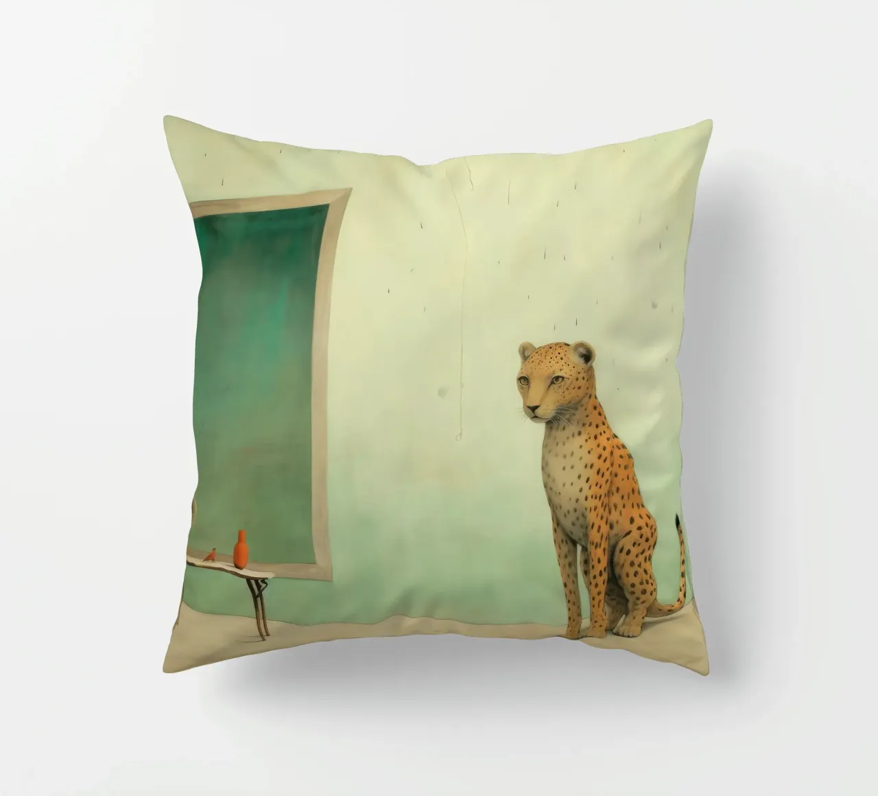 Minimal Leopard 2 cuscino da Minimal Animal Art