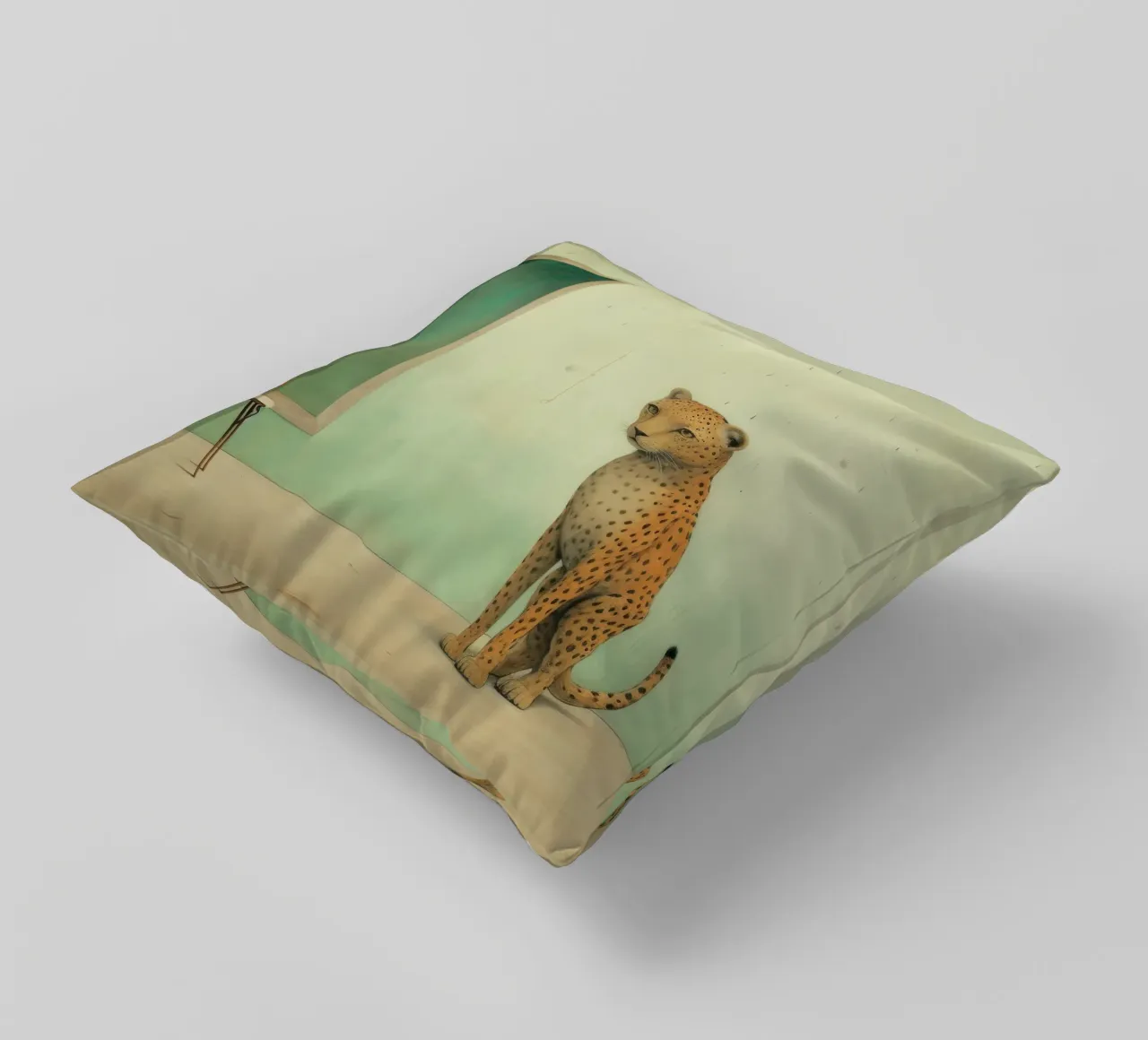 Minimal Leopard 2 cuscino da Minimal Animal Art