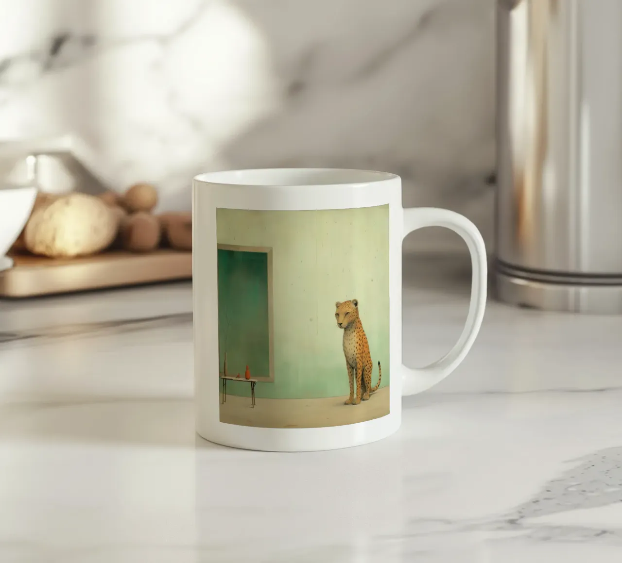 Minimal Leopard 2 tazza in ceramica da Minimal Animal Art
