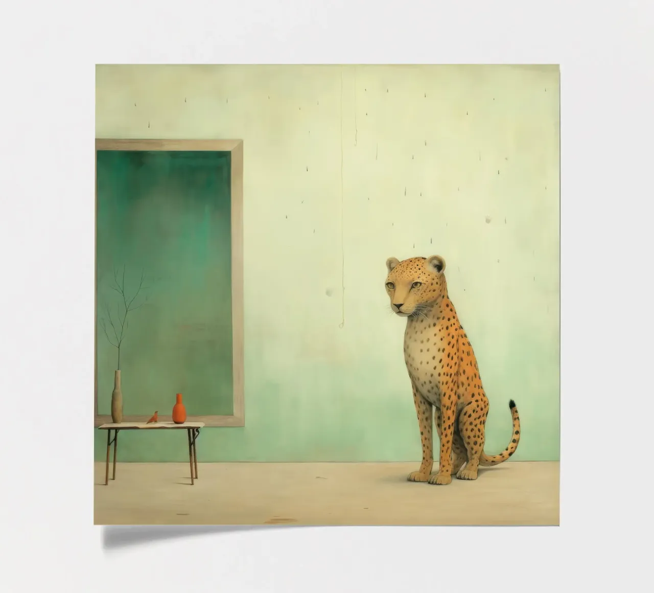 Minimal Leopard 2 foglio adesivo da Minimal Animal Art
