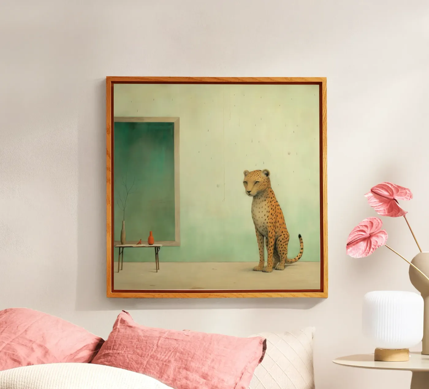 Minimal Leopard Acryl-Glas von Minimal Animal Art