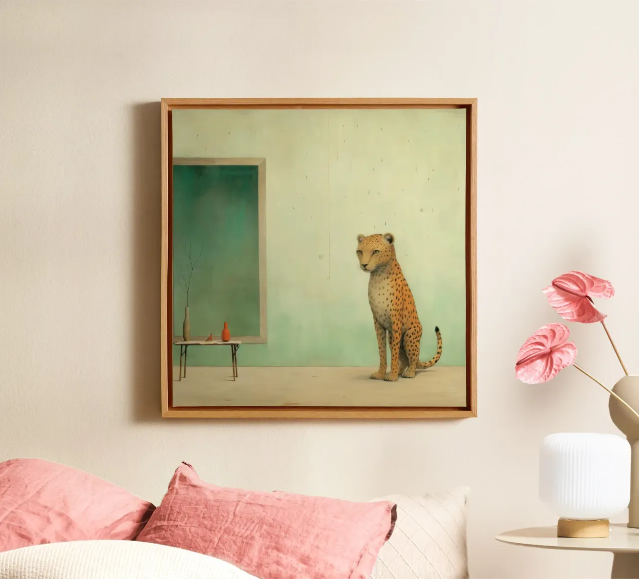Minimal Leopard 2 tela da Minimal Animal Art