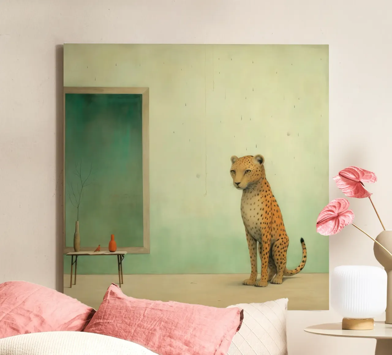 Minimal Leopard 2 tela da Minimal Animal Art