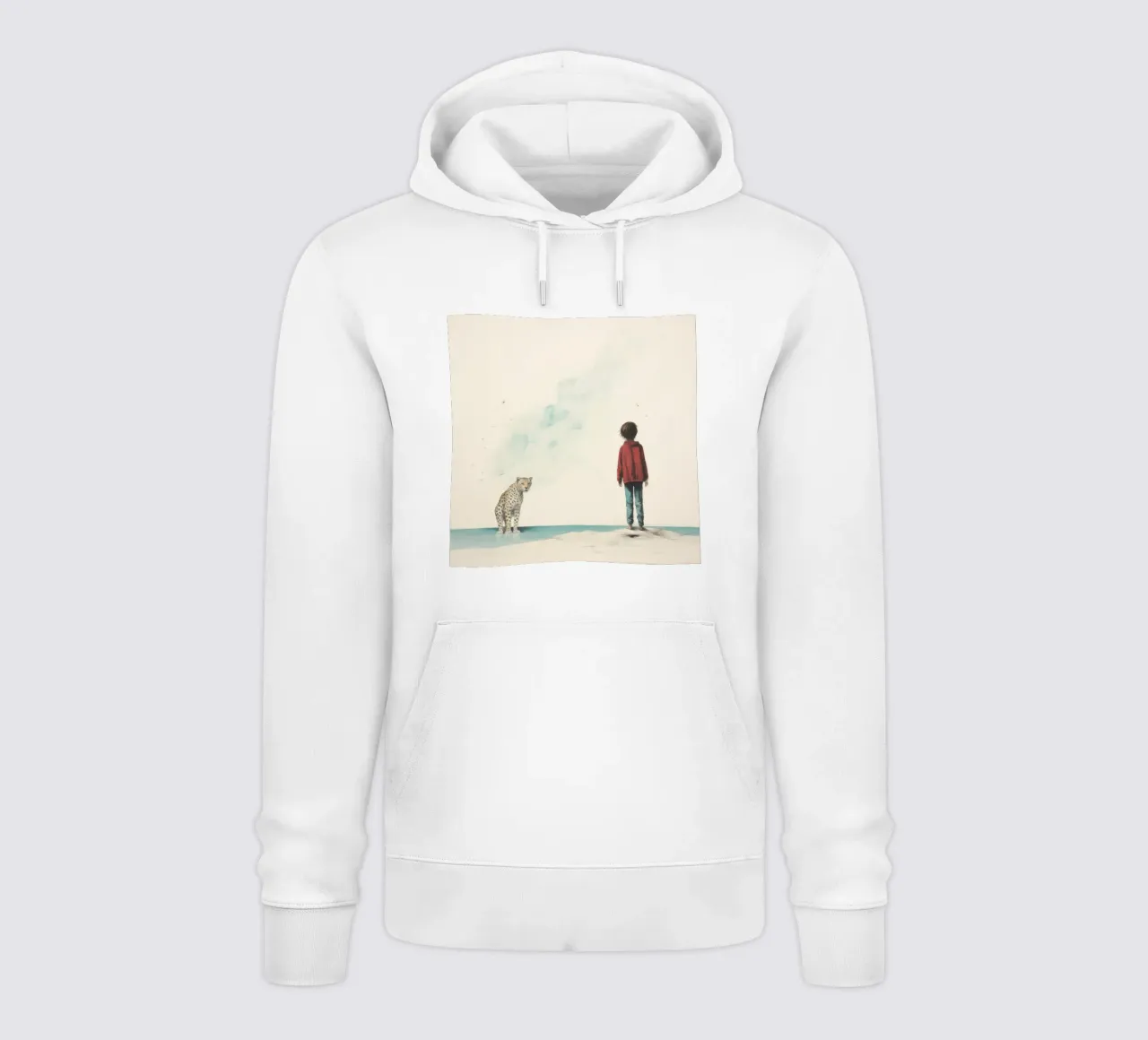 Minimal Leopard 3 felpa con cappuccio da Minimal Animal Art