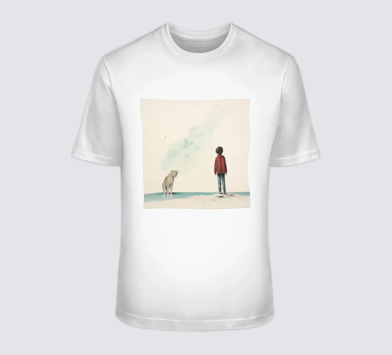Minimal Leopard 3 t-shirt da Minimal Animal Art