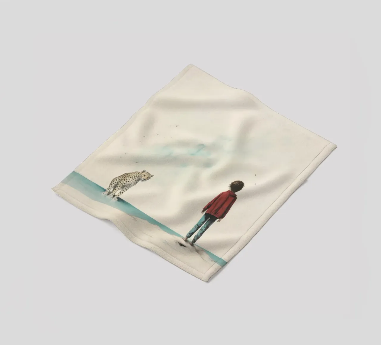 Minimal Leopard 3 coperta in pile da Minimal Animal Art