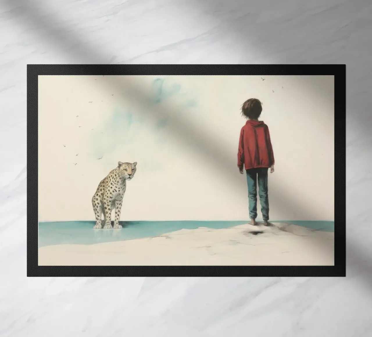 Minimal Leopard doormat by Minimal Animal Art