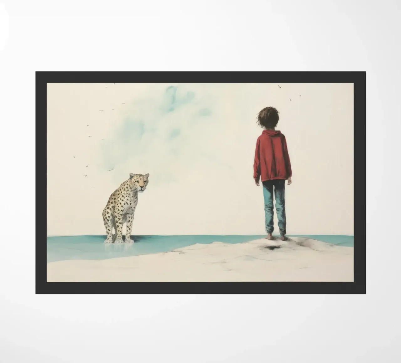 Minimal Leopard doormat by Minimal Animal Art