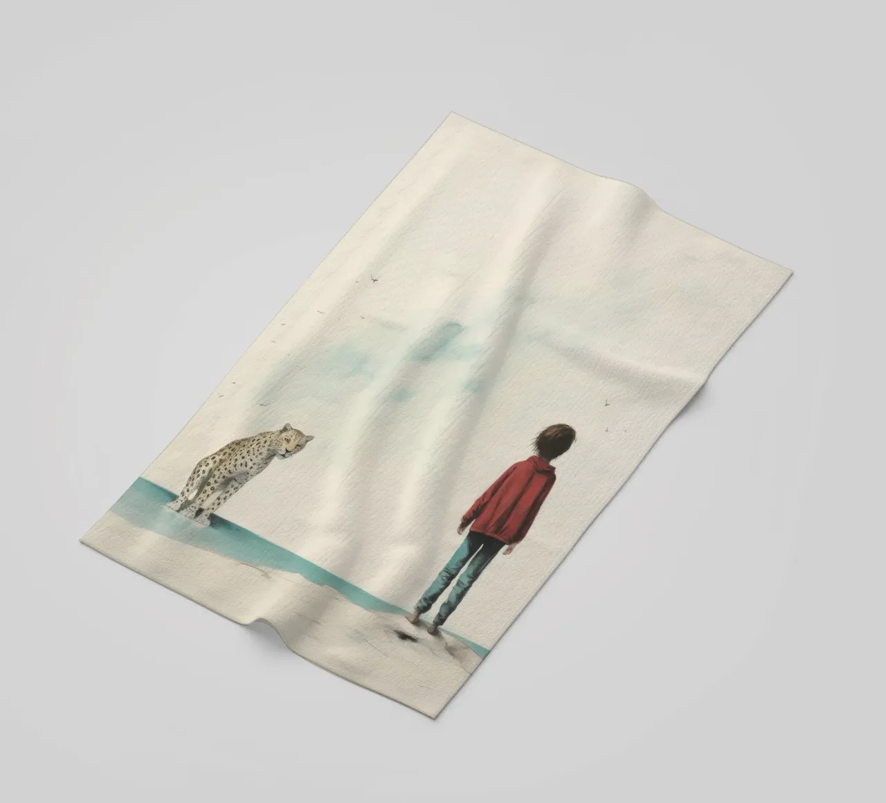 Minimal Leopard 3 telo mare da Minimal Animal Art