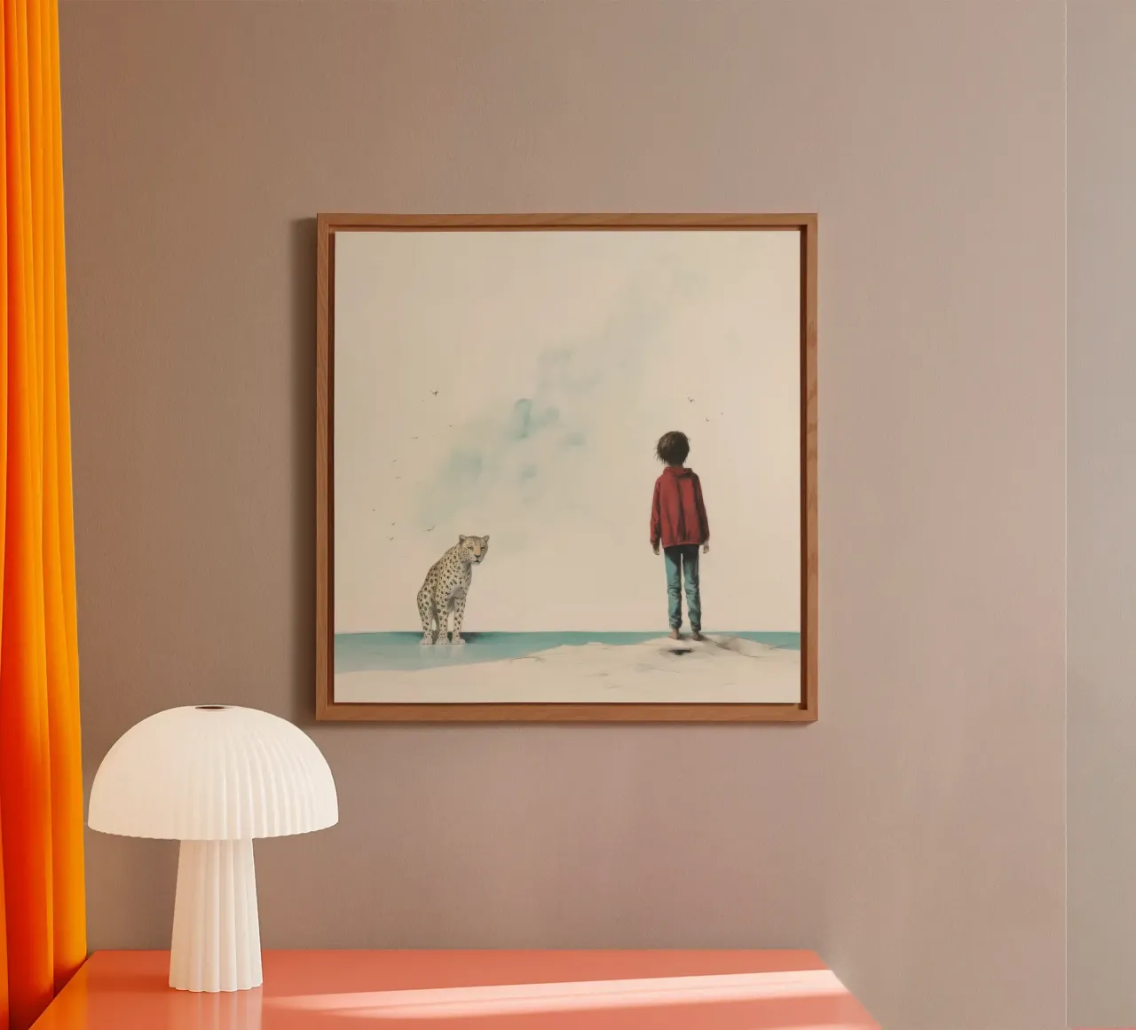Minimal Leopard 3 alluminio dibond da Minimal Animal Art
