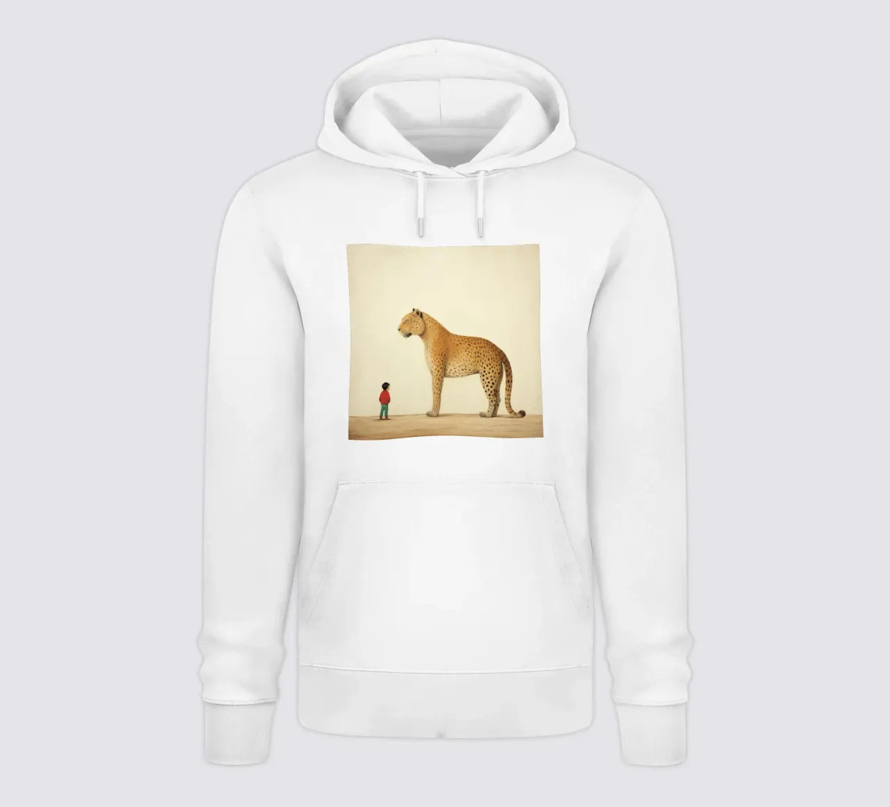 Minimal Leopard 4 felpa con cappuccio da Minimal Animal Art