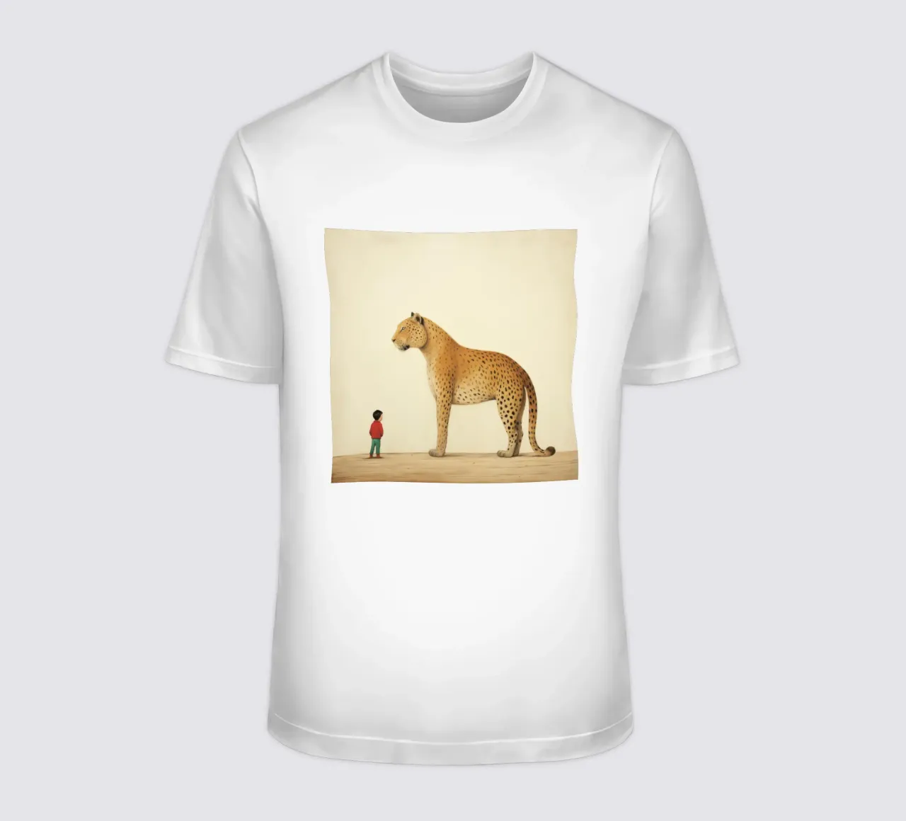 Minimal Leopard 4 t-shirt da Minimal Animal Art