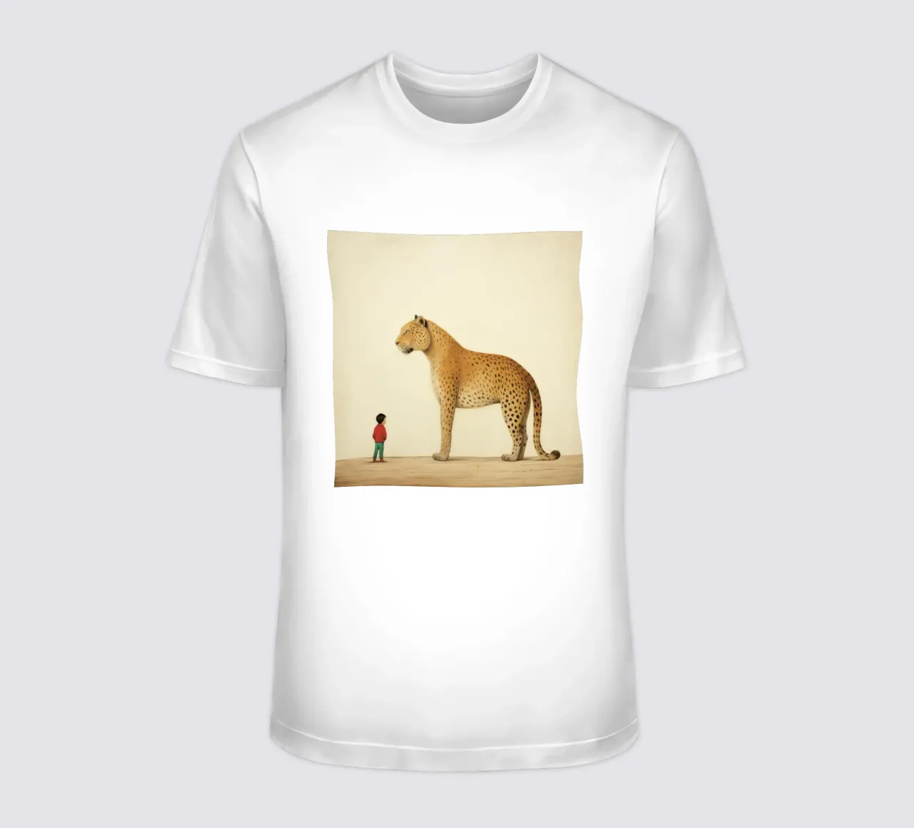 Minimal Leopard 4 t-shirt da Minimal Animal Art